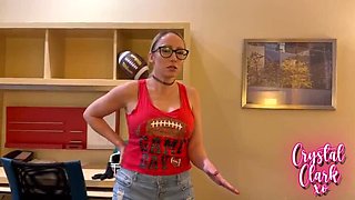 Stepmom In Glasses Gives Blowjob For Football Tryouts - Amateur MILF & BBC