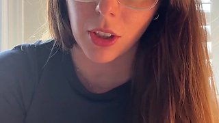 Cutie in Glasses Tells You How to Stroke!