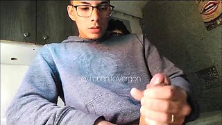 I Jerk Off in my Stepsister's room, while she bathes!