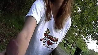 Amateur Handjob in the Park