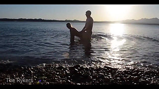 Romantic Sex at a Public Beach