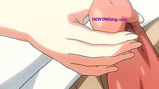 Messy first time with blushing girl and thick creamy finish