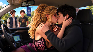 Vulgar stepmom decided to cheer up her 18 year old moody stepson in front of his friends