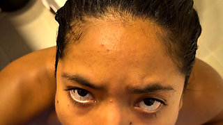 Blowjob POV in Bathroom While Our Guests Are in the Living Room Waiting for Us