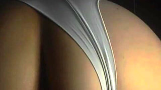 Stepson Managed to Record Stepmother with Her Panties Pulled to the Side in the Dark of the Bedroom, Doggy-style