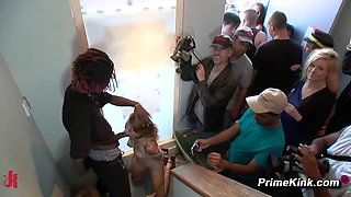 Folsom Street Bound Babe Public BDSM
