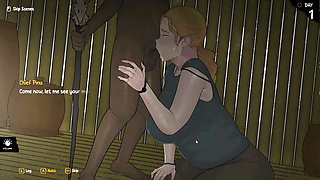 Hentai Game - Arrival of the Goddess - Part 1 Hot Sexy Blonde Woman Perform Paizuri & Intense Blowjob for the Tribe Chief