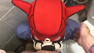 I Fuck My Friend In The Mouth With A Big Dick And Cum On His Face In The Toilet