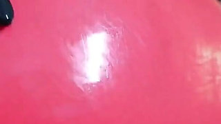 MILF with Big Ass Teasing by Shiny Latex Outfit