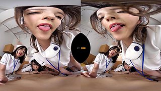 Japanese beauty shares sensual virtual pleasure with intimate heat