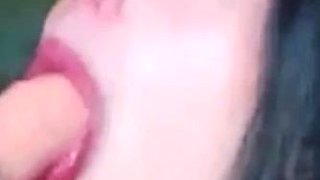 Amateur Girl Sucks Dildo with Homemade Passion