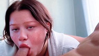 Chubby and hungry Turkish girl