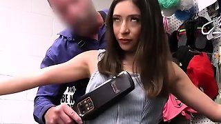 Young stunner gives him a deep DT on desk