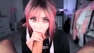 Step sister sucks my cock beats it and bites it until I cum