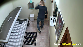 Czech Solarium 226: Blonde Takes Center Stage in Solarium