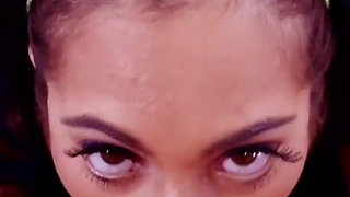 Hot teen Stacy Jay POV blowjob deepthroat and cum swallow