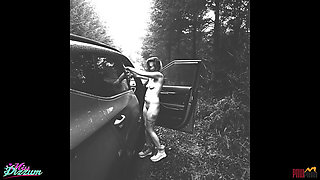 Photoshoot in Woods Creampied and Pissed on