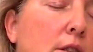 Blonde Milf seduces huge cock and fucks it
