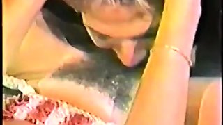 British stockings clad milf toying her vintage twat