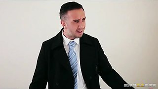 Sultry redhead schoolgirl Veronica Vice gets a big-dick in h