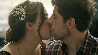 Brunette babe Ellie Eastleigh indulges in a steamy session with Marcus Quillan