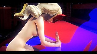 Persona 5 Hentai - Ann Takamari Handjob and Blowjob - Japanese Asian Manga Anime Film Game Porn