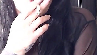 Anna Smoking Sexy Sheer Nylon Top