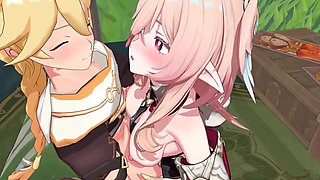 Genshin Impact - Linnea Outdoor Sex with Aether - Hentai 3D Animation