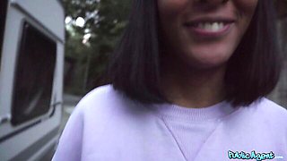 Outside action with delicate ladylove from Public Agent