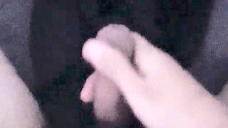 Wooden object in my ass and cumshot