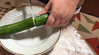 Zara Charm Kitchen Fun Chopping Veggies & Showing Off