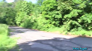 Public agent - sexy blonda jerks nuts after outdoor casting