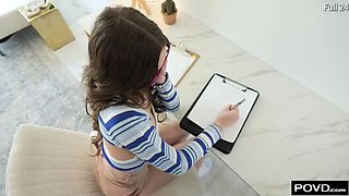 Petite College Slut Skips Studying for Tutor's Big Cock - Nikki Nicole