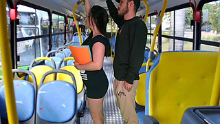 Student Humped and Fucked Inside the Bus in Bus!