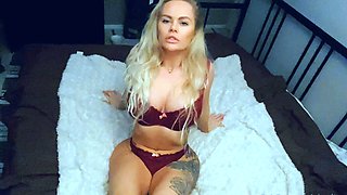 Ex wifey blonde homemade solo masturbation fun