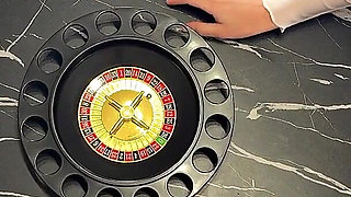 Cum Challenge Threesome CFNM for Christmas and Fun with Balls Playing and Accidental Ruined Orgasm