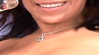 Freaky Brunette Rams a Dildo up Her Ass and a Vibe on Her Pussy