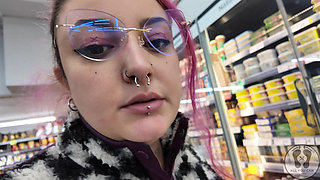 Plump Chick Burps at the Supermarket Embarrassing Public Display