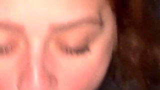 POV: Redhead Talks Bitch, Cums in the Blowjob and Drinks Milk in Her Mouth