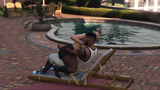 GTA 5 Franklin and Amanda - Caught Staring from the Balcony (Part 1)