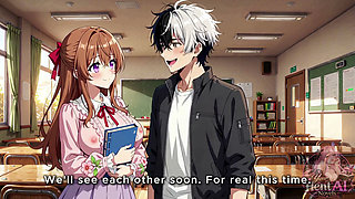 Busty college girl fucks hard in the classroom before classes begin (HENTAI)