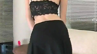 My Girlfriend a Big 18 Year Old Slut of Russian Origin with A Shaved Pussy Masturbates Using a Sex Toy