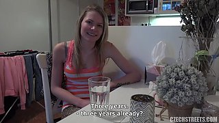 Czech Streets: POV Handjob with Blonde