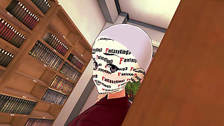 Akeno Gives Me a Blowjob in a Public Library - Dxd Ntr Madness Series