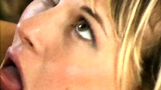 Homemade amateur blonde teen blowjob and cumshot