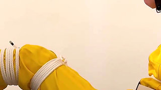 April O'neil Barefoot and Tickled