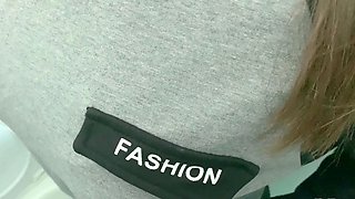 Cum in mouth in the mall toilet