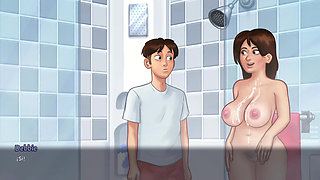 Fucking my stepmom every morning in the bathroom - summertime saga