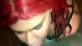 Femboy Crossdresser Sucks Big Cock and Swallows