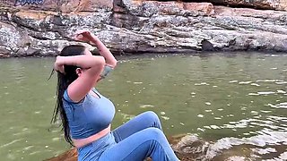 The Real Amateur Adventurously Enjoyed Riverbank Anal With
